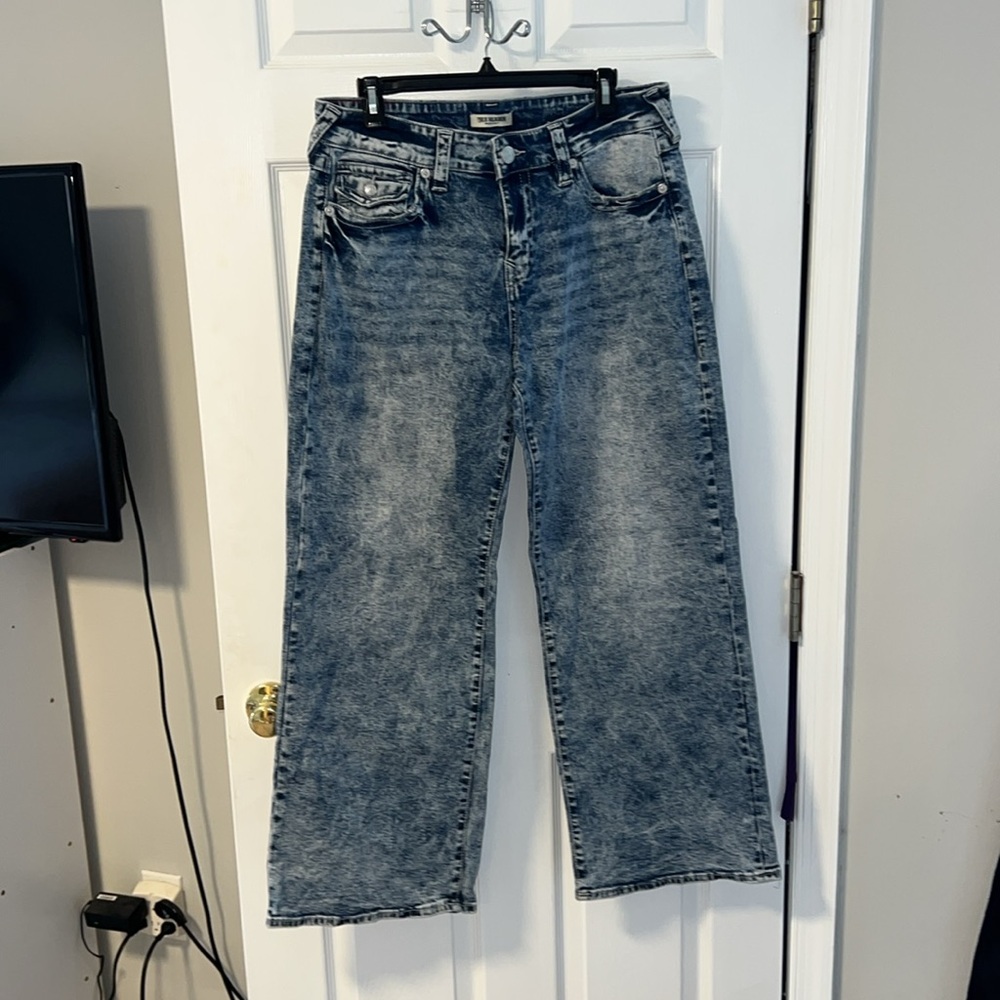 True Religion Women's Acid-wash Blue Denim Jeans
